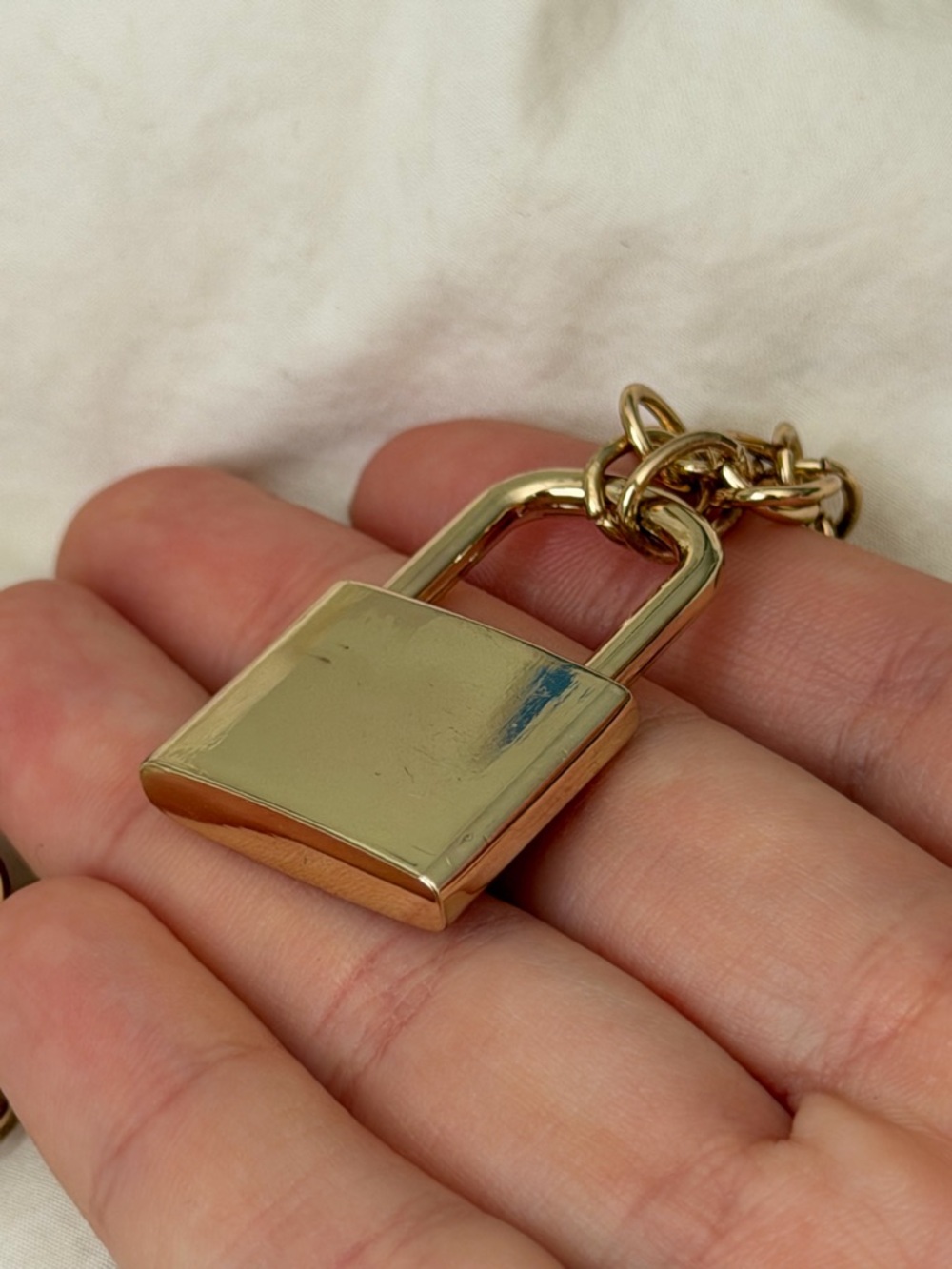 Dior Gold-tone Padlock Logo Necklace - Picture 7 of 15
